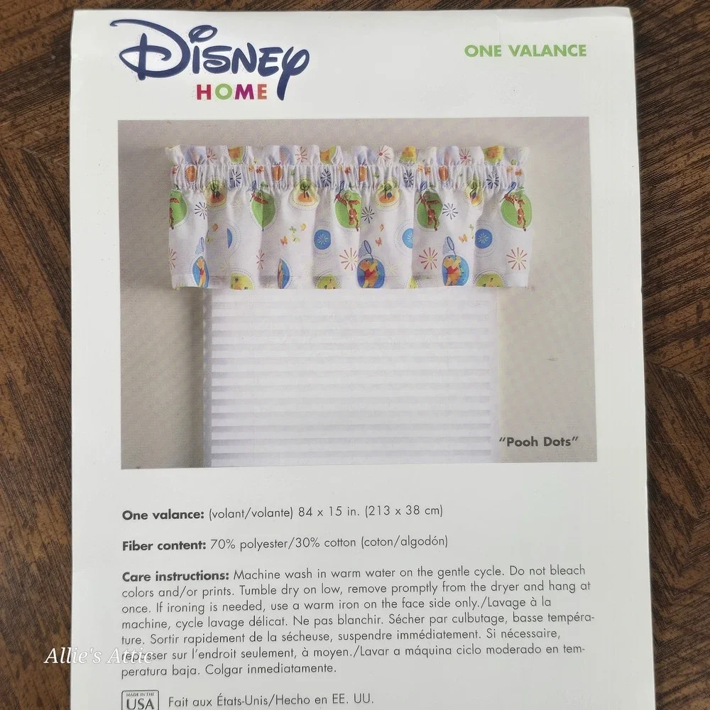 Winnie‎ The Pooh Disney Home Butterfly Valance Curtain Tigger Nursery Decor New